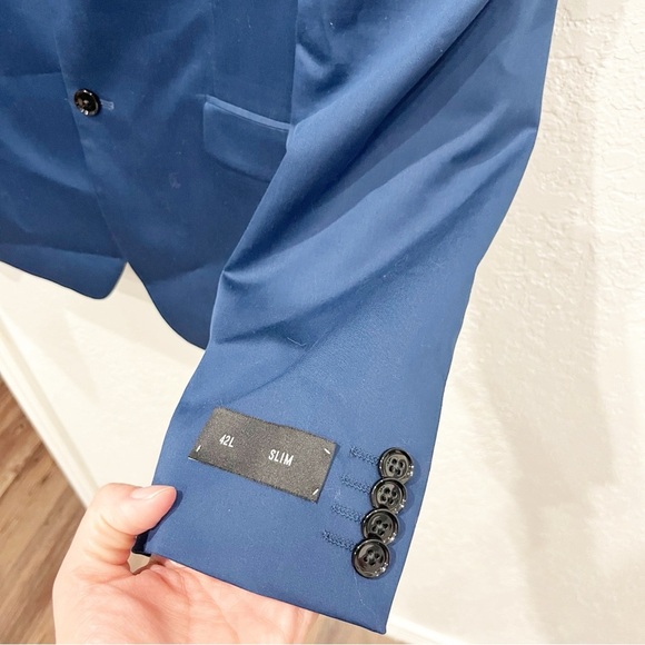 Express Jacket Men's 42L Navy Blue Slim Fit Photographer NWT $228 - Picture 5 of 8